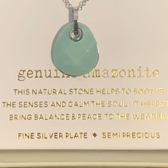 Rhode & Co amazonite turquoise stone pendant necklace - Picture 2 of 2